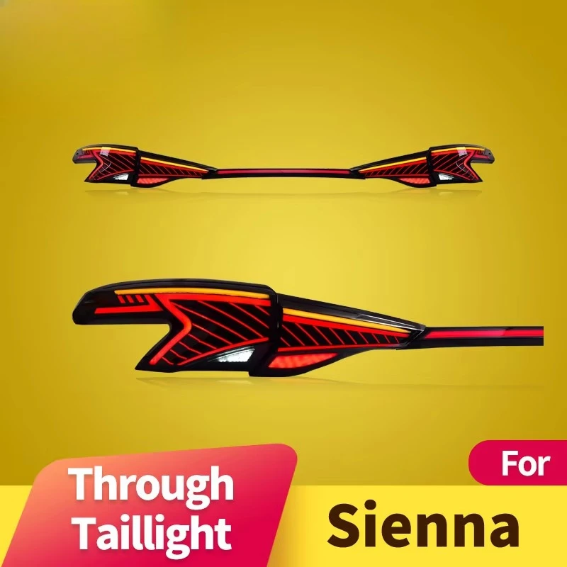 سيارة ل Toyt سيينا أضواء خلفية 2021-2023 مصباح ليد الذيل مصباح DRL إشارة الفرامل عكس اكسسوارات السيارات #2
