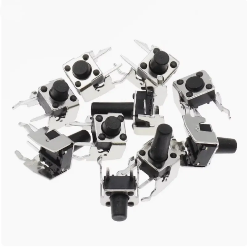 

50 шт. мгновенный тактильный тактовый кнопочный переключатель прямоугольный горизонтальный держатель со стентом 6*6*4,3/5/6/7/8/10 мм