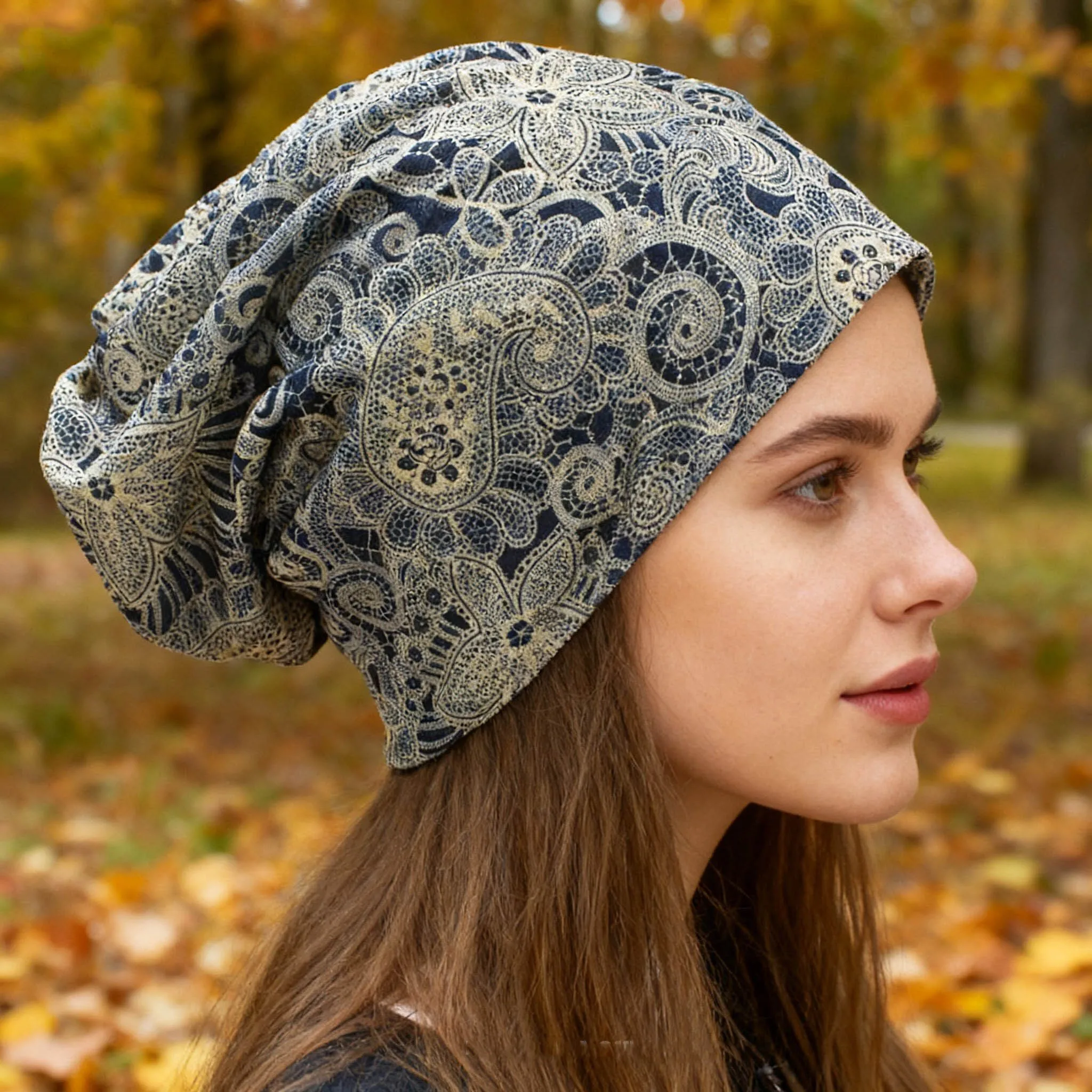 LOVINGSHA marca autunno e inverno cappelli di Design Vintage a doppio uso per donna Skullies sottili e berretti sciarpa donna maschera per il viso