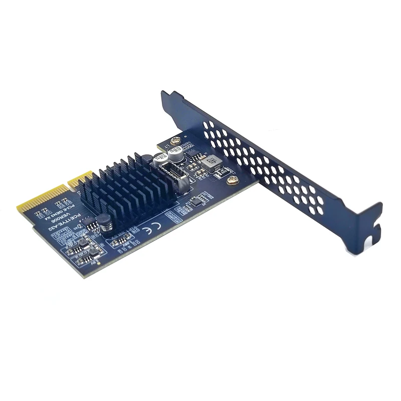 Imagem -02 - Pci-e Usb tipo e Cartão de Expansão Gen2 x 20gbps Pci Express 3.0 x4 para Tipo-e Adaptador Alimentação Sata para pc Painel Frontal Usb c Riser