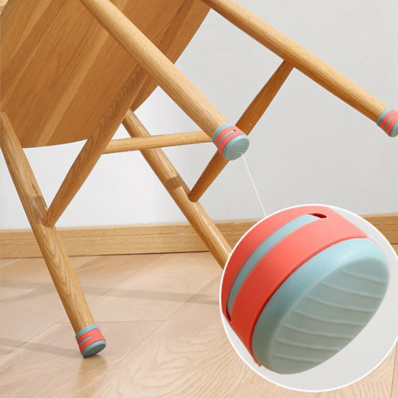 4 pezzi universale in silicone per mobili gambe copertura di protezione coprigambe per sedia antiscivolo cuscinetti protettivi per pavimenti rotondi sgabello coprigambe per tavolo