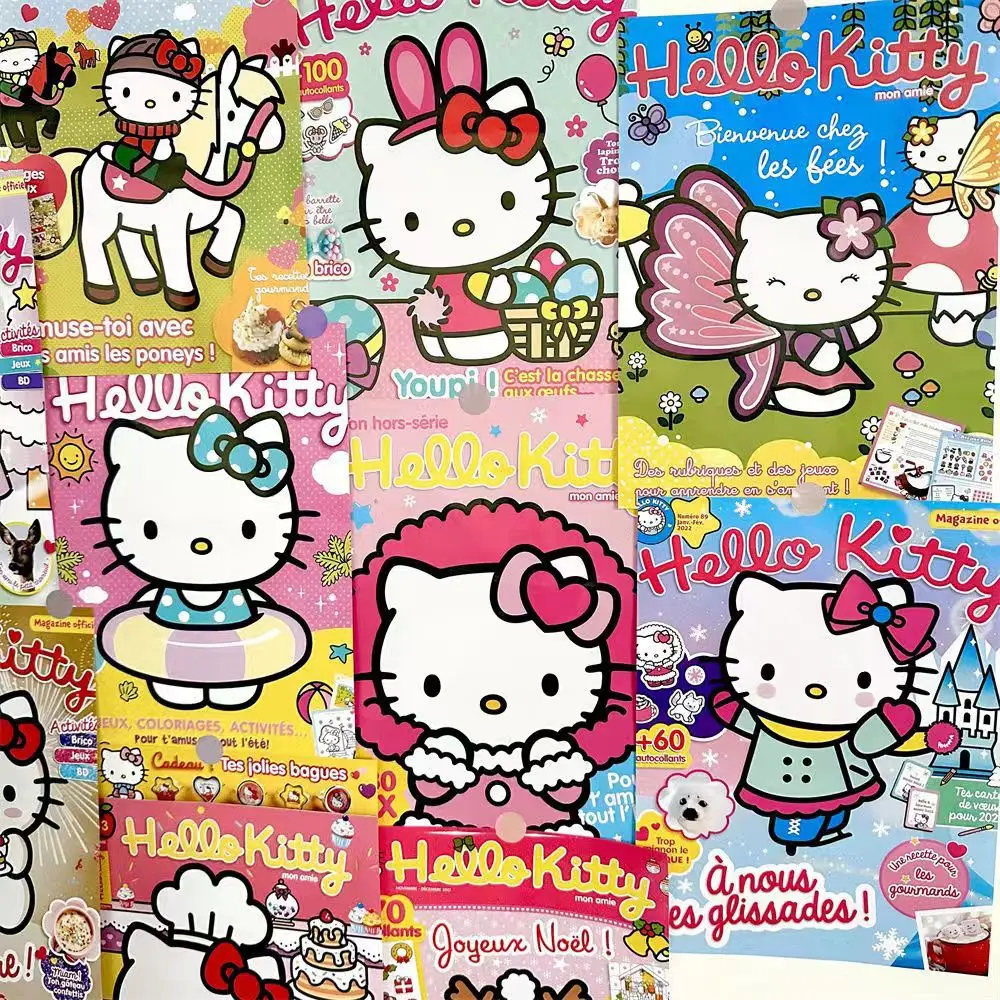 10Pcs Kawaii Sanrio Hello Kitty Posters Cartoon Kt Cat Paper Piant Living Room Decor Bedroom Decor Wall Art Home Decoration