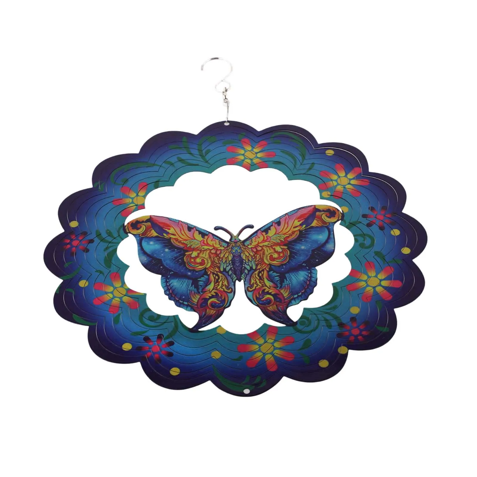 

1 шт. 3D-спиннер в виде бабочки, металлический ветряной спиннер для свадеб, дней рождения, вечеринок, украшения сада