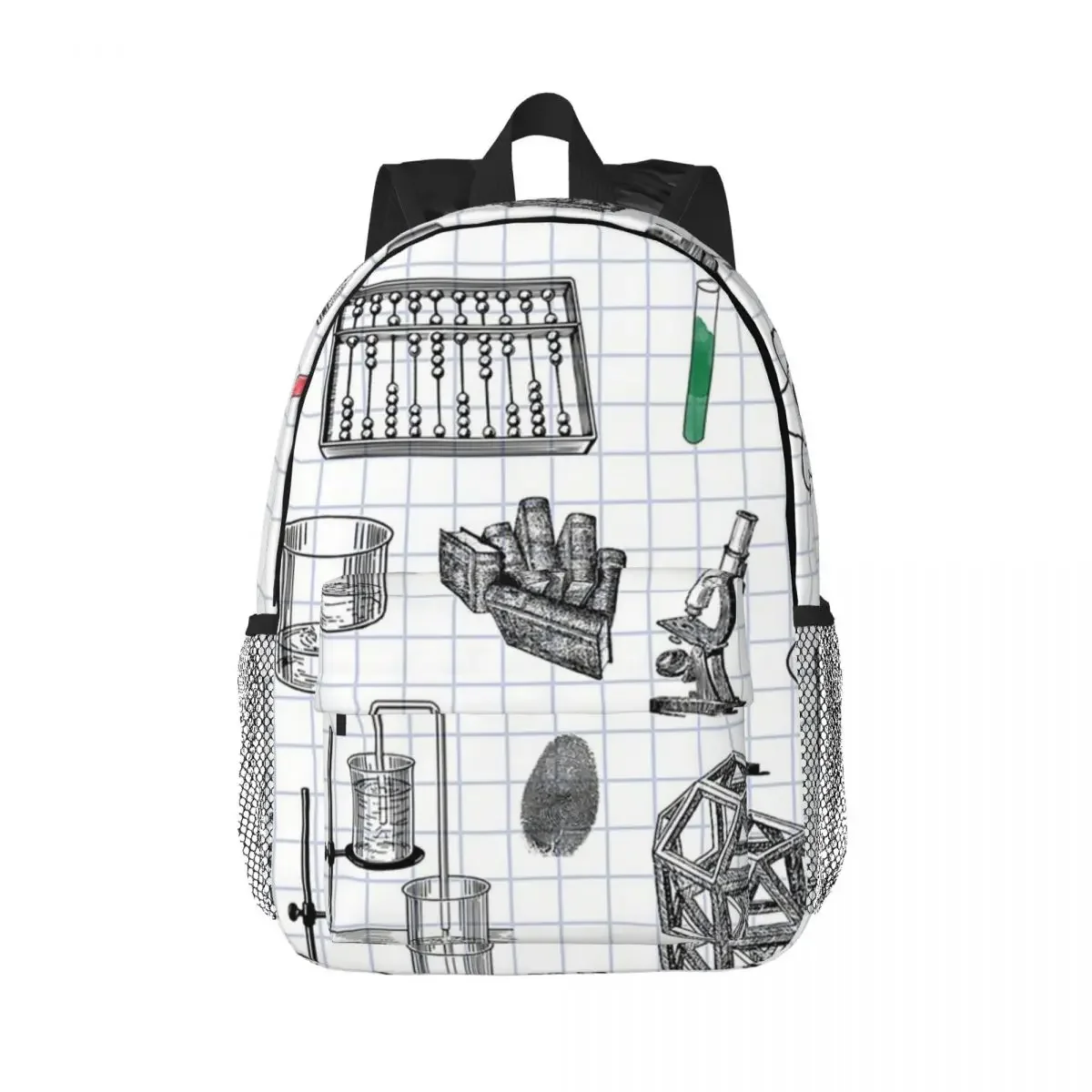 Science Chemistry Scientist Pattern Backpacks Teenager Bookbag Children School Bags Laptop Rucksack Shoulder Bag Large Capacity