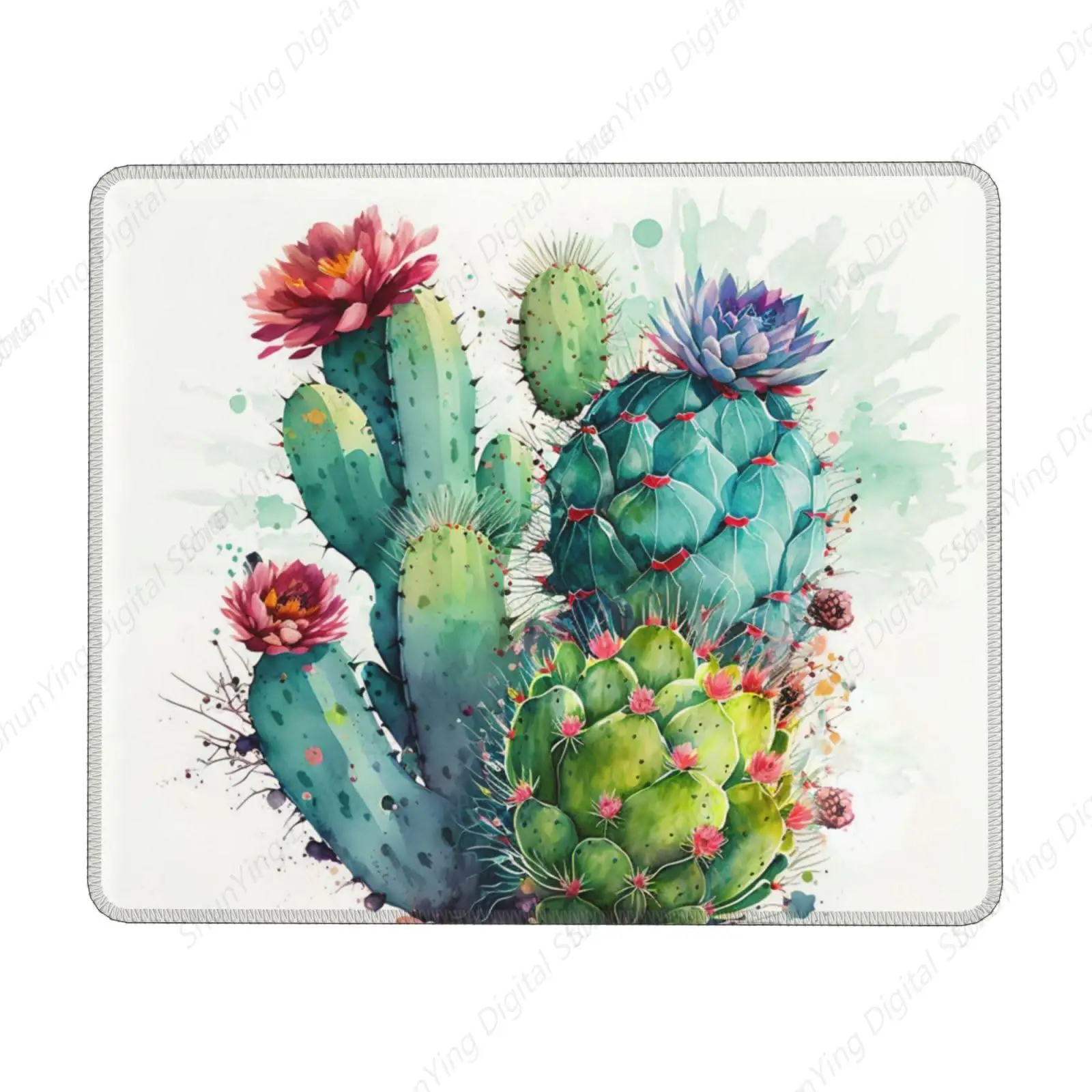 

Cactus Pattern Mouse Pad Anti Slip Rubber Suitable For Office Gaming Mouse Pads On Male And Female Laptops 18*22cm