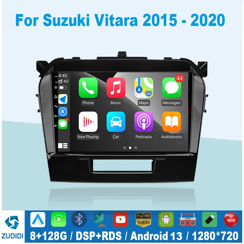 Lecteur DVD DSP 8 Core Android 13 pour Suzuki Vitara 2017, 2018, 2019, 2020, Navigation GPS, Autoradio Stéréo, Limitation