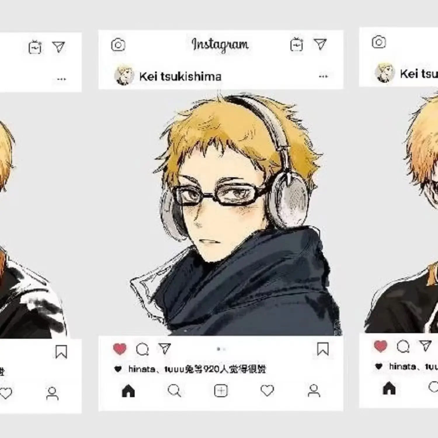 Anime Haikyuu!! Kei Tsukishima Cosplay Exquisite Butamine Card Acrylic Instant Camera Ornament Graduation Xmas Birthday Gift