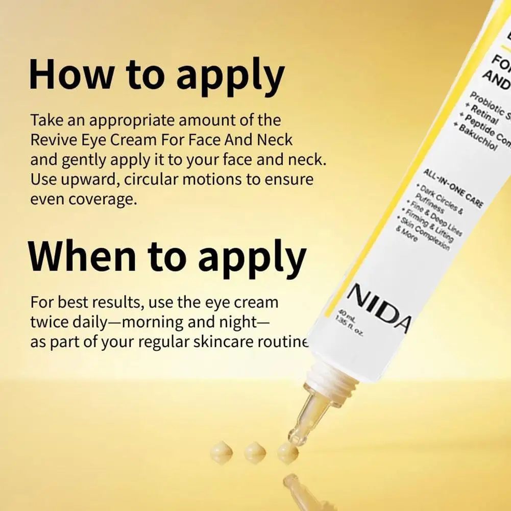 NIDA 2In1 Skin Care Set SPF50 Sunscreen & Anti-Aging Eye Cream Moisturizer Anti Dark Circle Fine Lines UV Protection Facial Neck