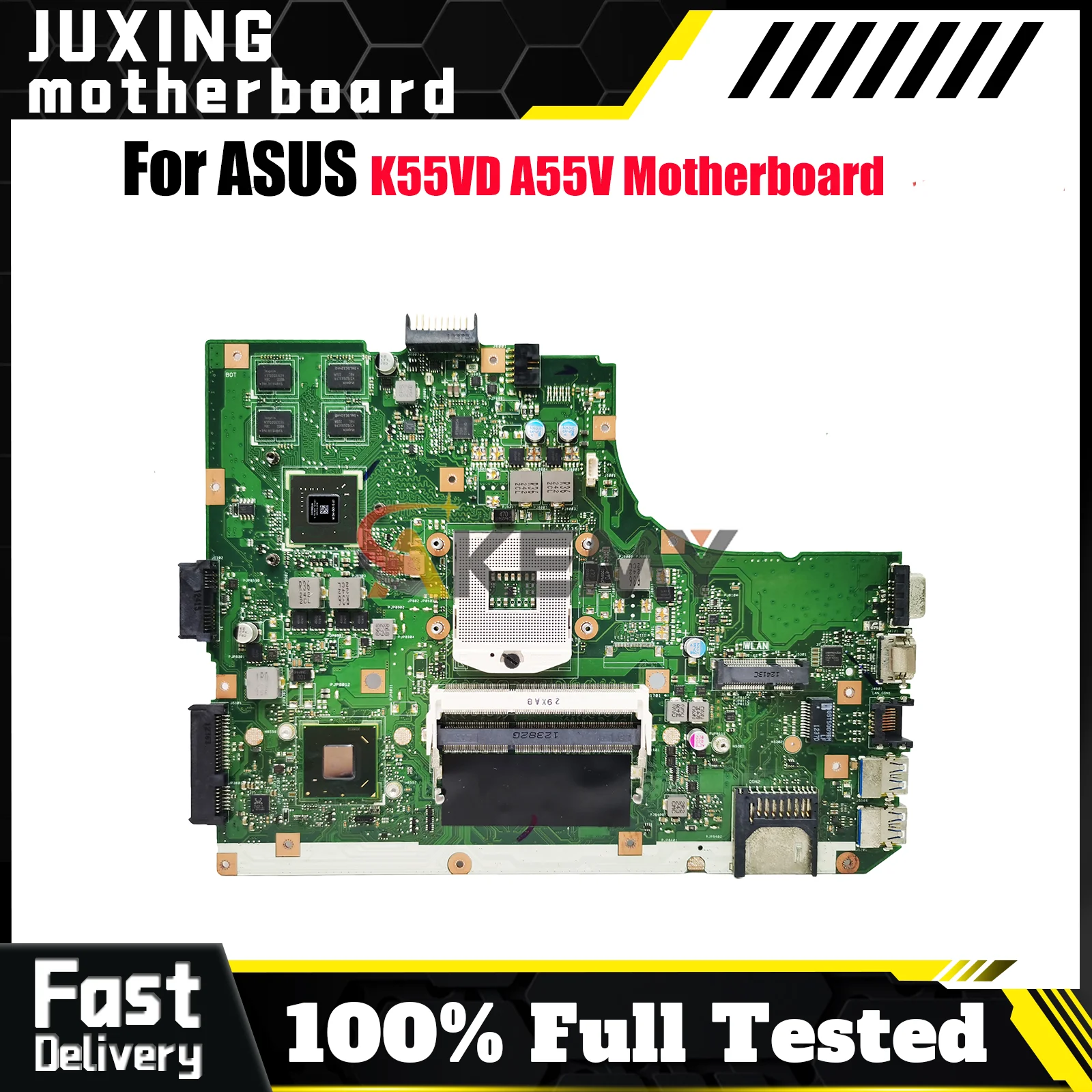 

K55VD Laptop Motherboard For ASUS K55V K55VJ K55VD K55VM Notebook Mainboard This item is in stock 100% tests OK fast shipping