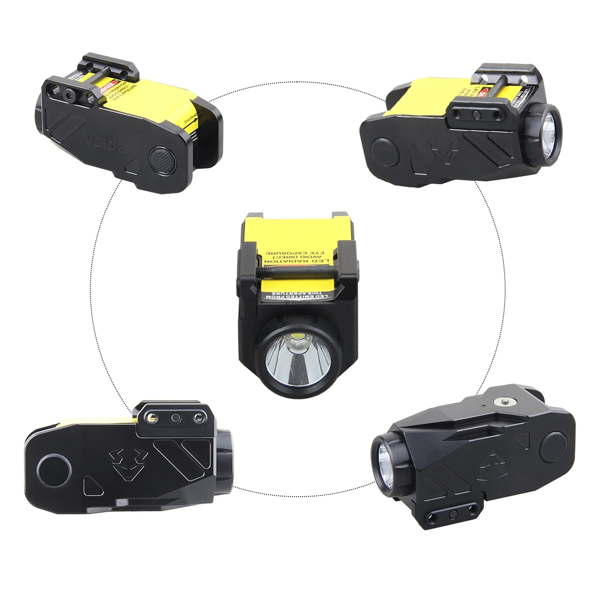 Tactical Led Mini Flashlight With Smart-Sense Pistol Flashlight 500 Lumens USB Charger For 21mm Weaver Rail Weapon Flash Lights