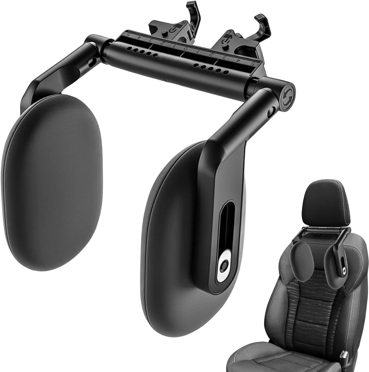 

Утолщенная 3D-подушка для подголовника автомобиля из пены с эффектом памяти, регулируемая, для защиты шеи, для детей и взрослых, для путешествий