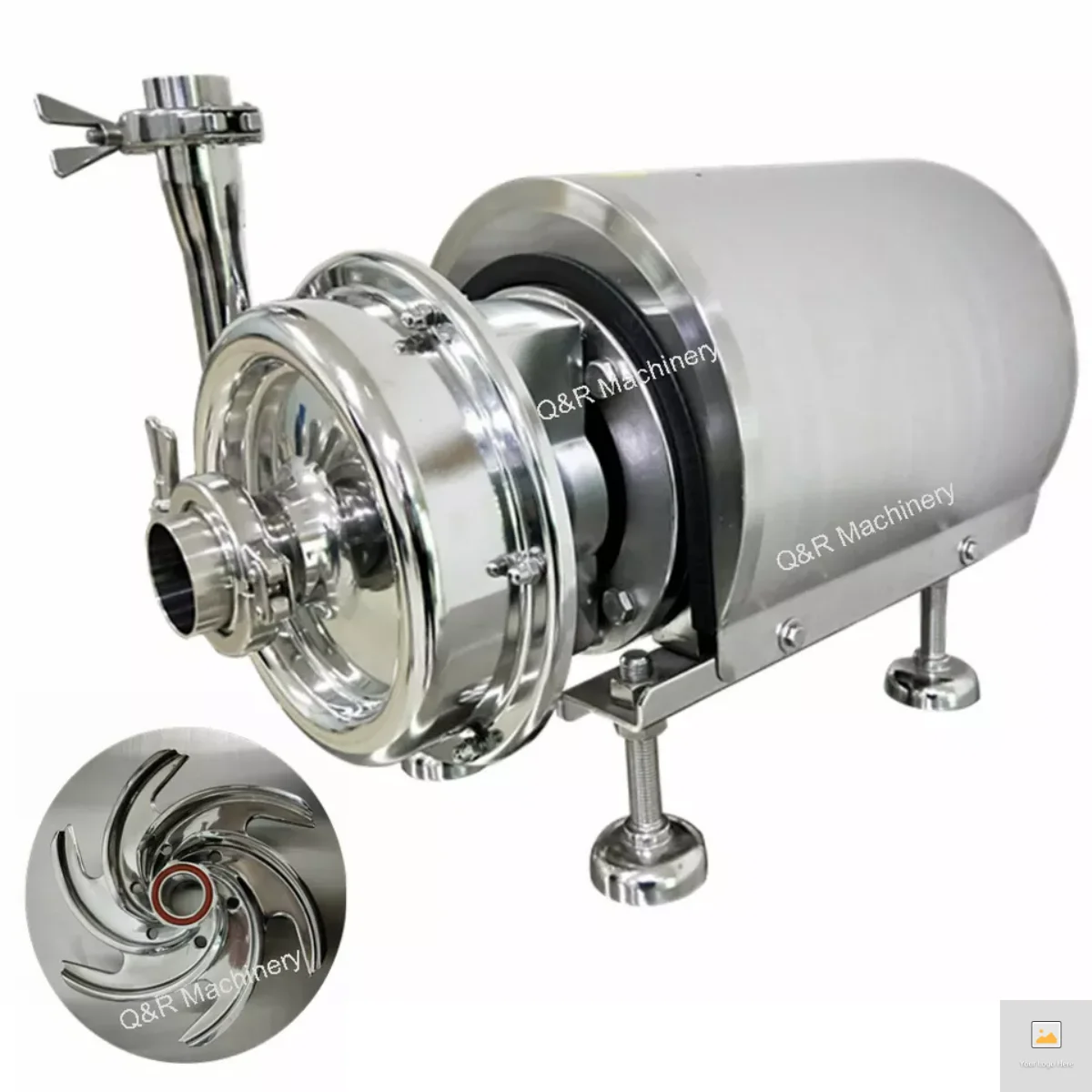 Stainless steel sanitary self priming CIP system liquid transfer centrifugal milk pump