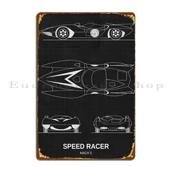 Speed Racer Mach 5 Metal platform Poster Party Kitchen Wall murale crea personalizza Tin Sign Poster