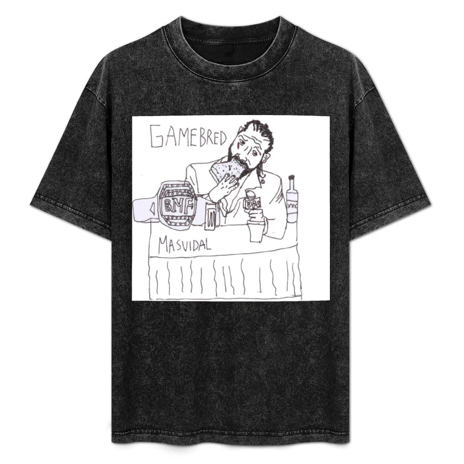 

Jorge Masvidal Pizza Illustration T-Shirt Short sleeve tee gifts for boyfriend custom t shirt mens funny t shirts