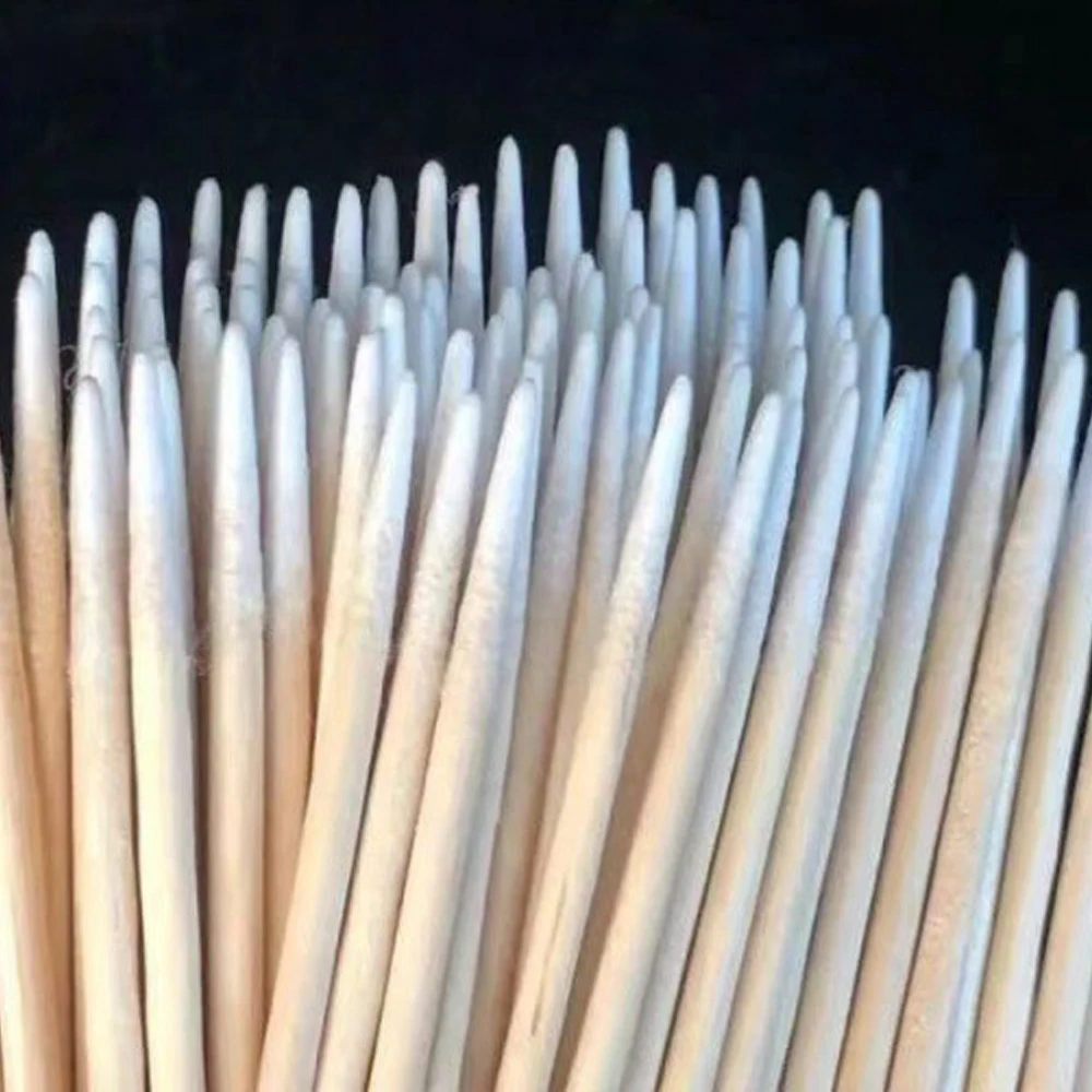 500PCS Short Wood Handle Small Pointed Tip Head Cotton Swab Eyebrow Tattoo Beauty Makeup Color Nail Seam Dedicated Dirty Picking