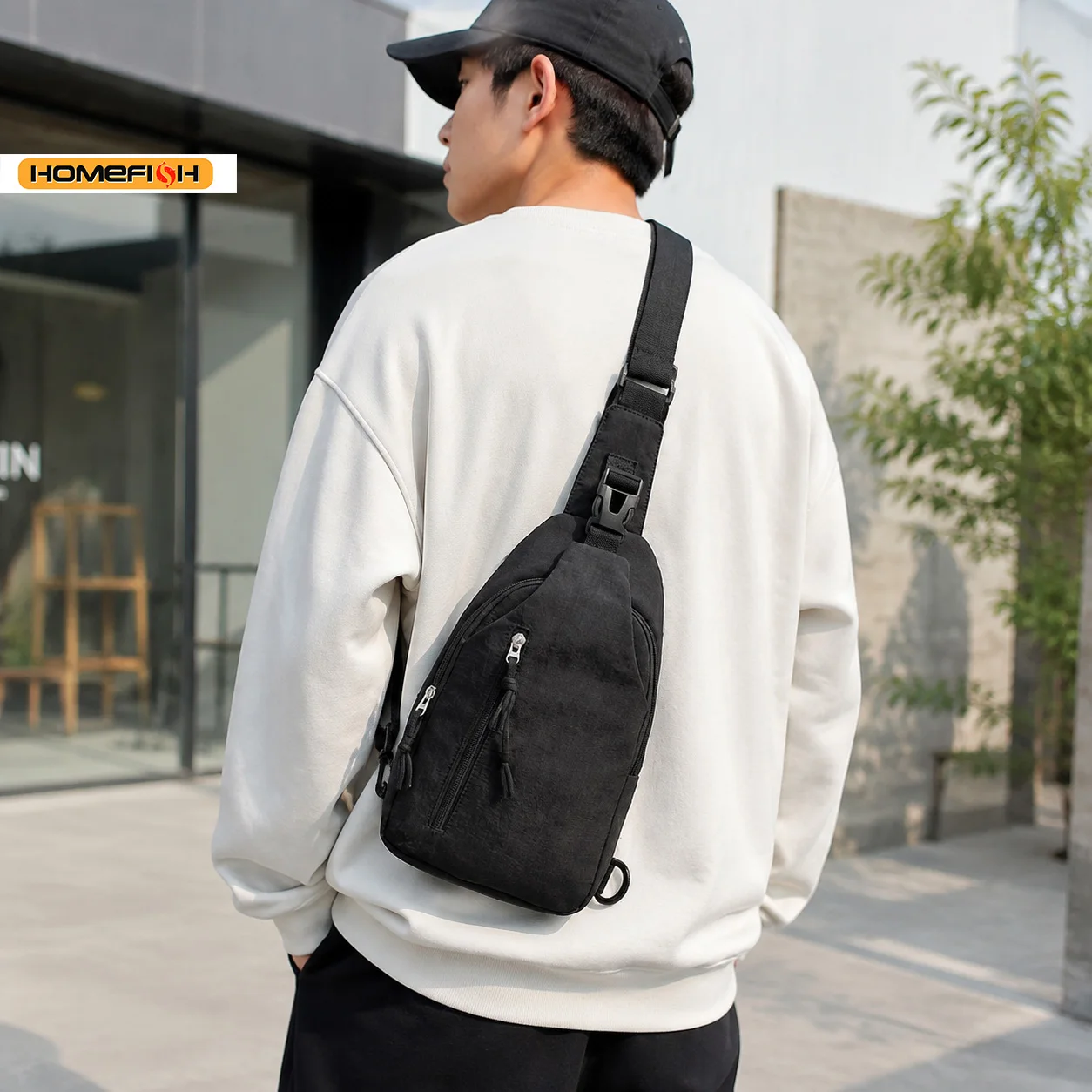 Bolsa de peito para mulher, bolsa transversal casual de ombro único para homem, bolsa de peito moderna e resistente a salpicos, ideal para o dia a dia, viagens e passeios de bicicleta.