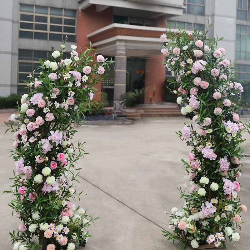 جديد الدعائم الزفاف قوس زهرة في الهواء الطلق الزفاف اطلاق النار قوس زهرة القرن الباب المرحلة خلفية محاكاة قوس زهرة