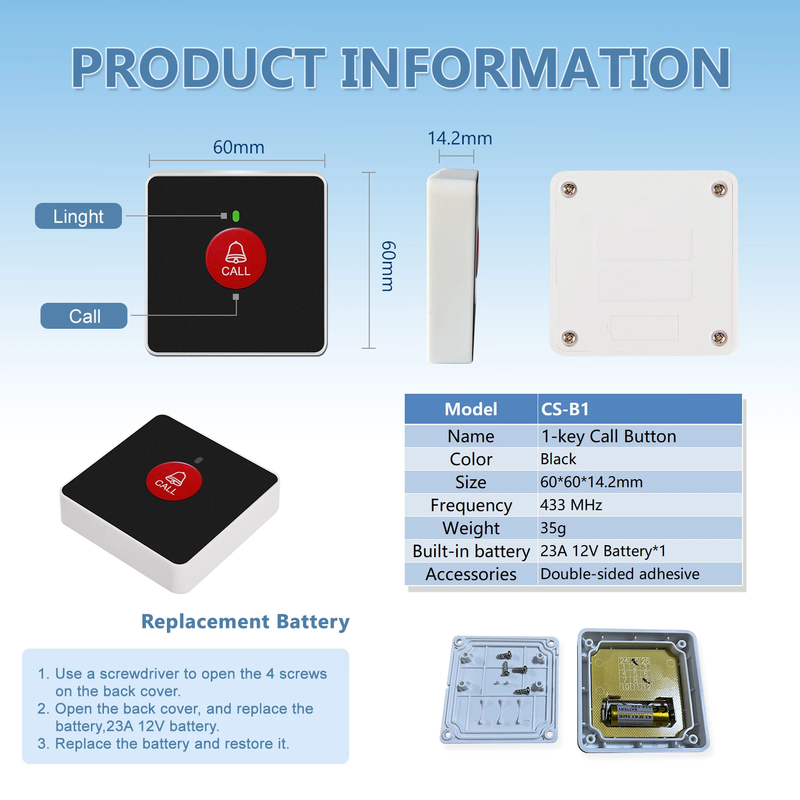 Rechargeable Wireless Watch Pager System for Restaurant Cafe Hookah Lounge Hotel Clinic with Call Buttons Efficient