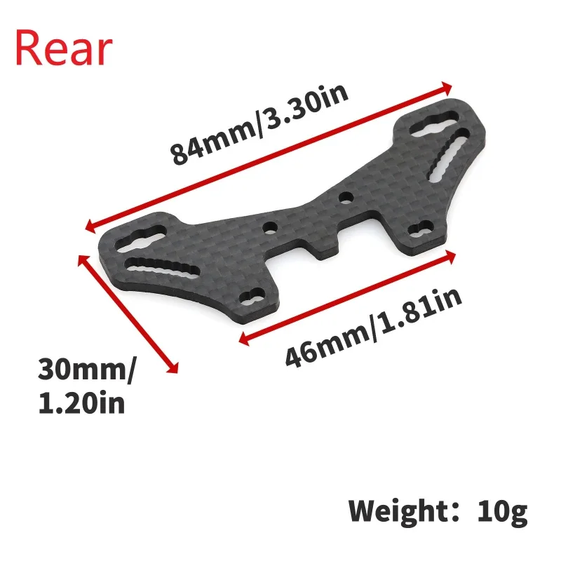 Carbon Fiber Front and Rear heighten Shock Tower Plate for Tamiya TT02 TT-02 1/10 RC Car Upgrade Parts Accessories