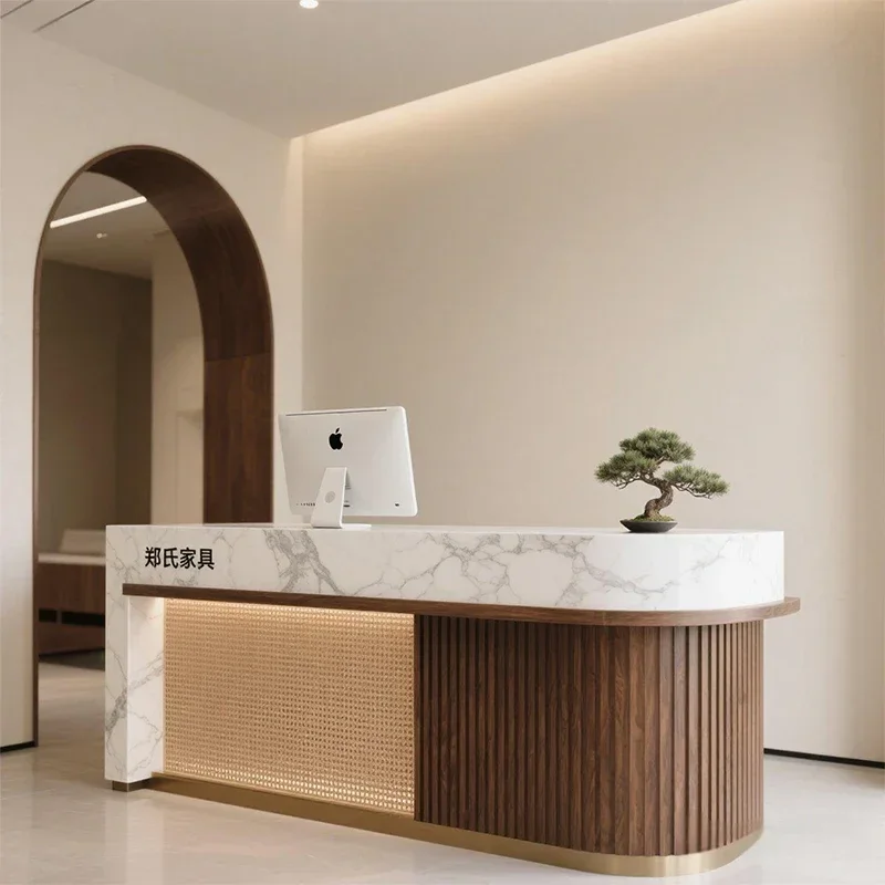 TTBNew Chinese style company, hotel bar shop foot bath reception desk, beauty salon checkout page cabinet9344