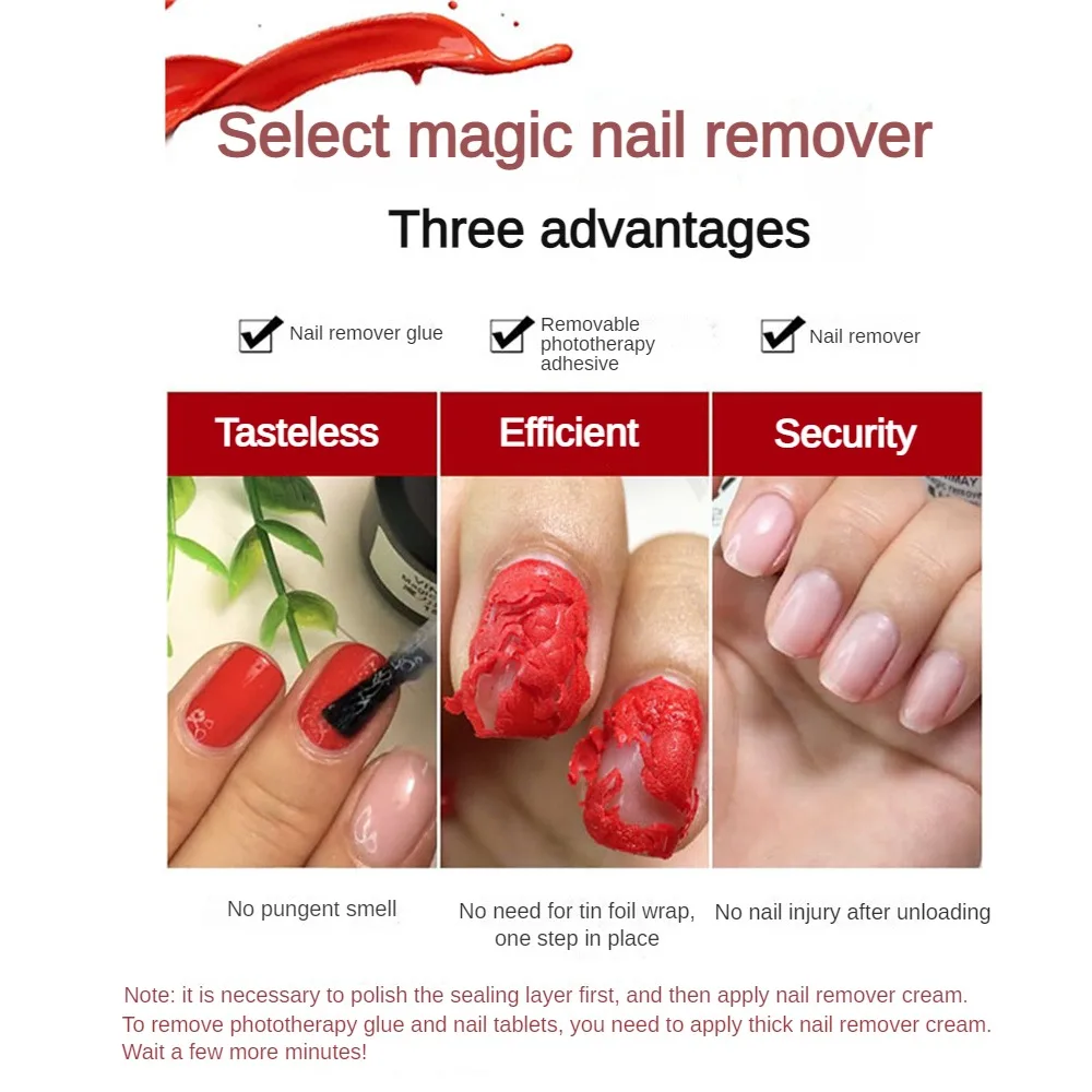 Zapobiec żółknięciu paznokci żel Manicure łatwo usunąć żelowy lakier do paznokci pęknięcie paznokci usuwanie żelu delikatny nie stymulujący