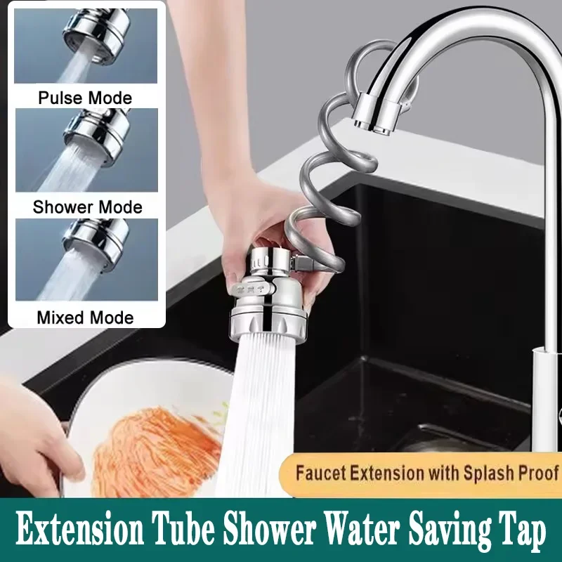 

3 Modes Pull Out Extension Tube Faucet Extender Universal Aerator Sink Mixer Shower Water Saving Tap Kitchen Accessories