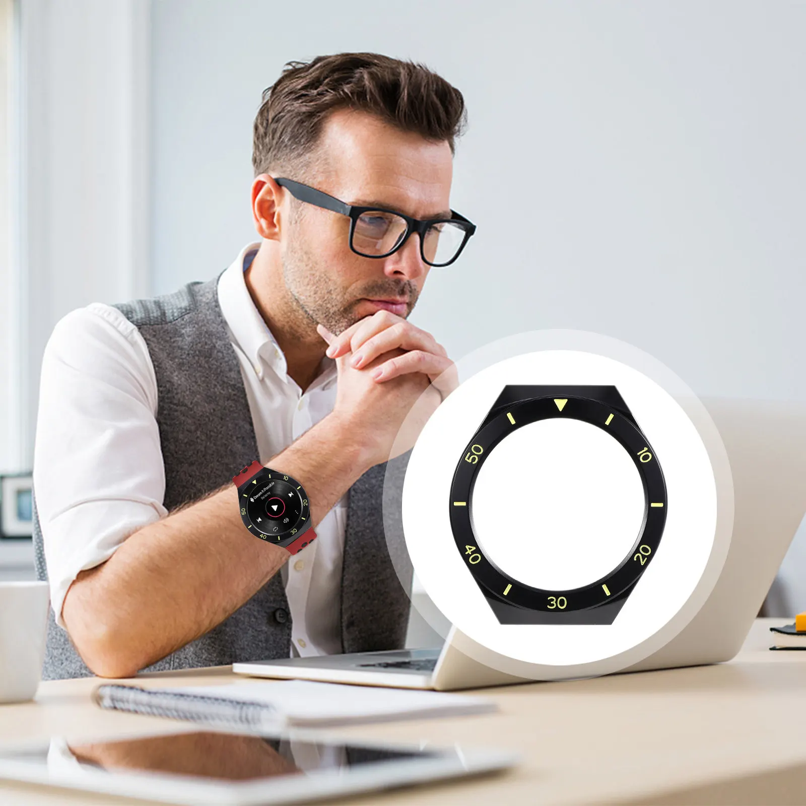 1-peca-de-capa-protetora-requintada-para-relogio-facil-de-instalar-desmontavel-resistente-ao-desgaste-leve-para-smartwatch