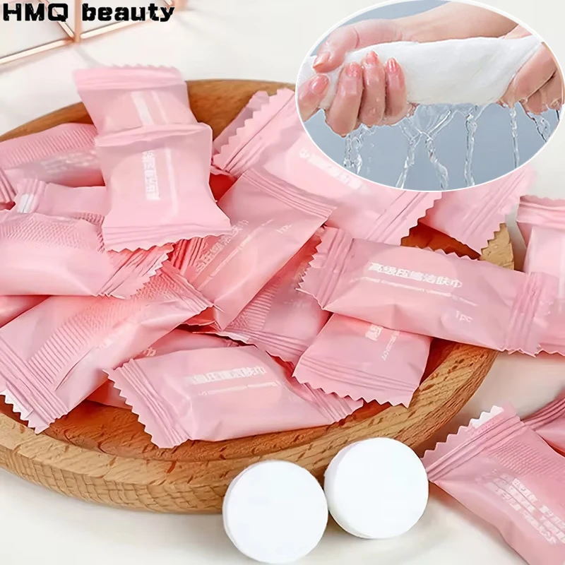 

250/50pcs Disposable Compressed Towel Portable Face Towel Cotton Coin Tissue for Travel Beauty Salon Face Cleaning Makeup Towel