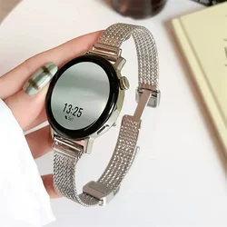 18mm 20mm 22mm LuxuryThin Metal Magnetic Strap For Samsung Galaxy Watch4 44 40mm 5 pro active 2 Gear s3 Bracelet For Huawei GT 4