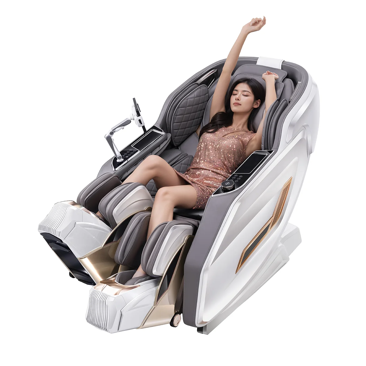 

OEM/ODM SL Track Dual Core 4D Full Body Zero Gravity Massage Chair With Separate Foot Massage
