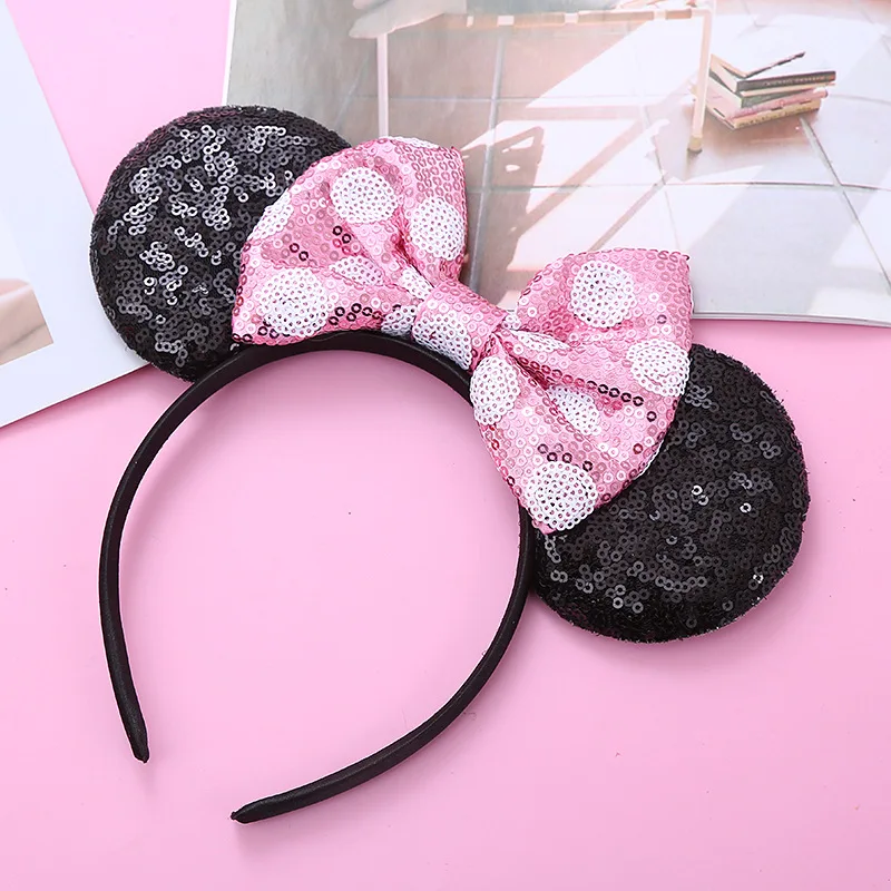 ميني ميكي ماوس إكسسوارات الشعر النساء الفتيات لطيف Headbands فتاة الرسوم المتحركة المشتقات ديكور تأثيري الدعائم غطاء الرأس الهدايا
