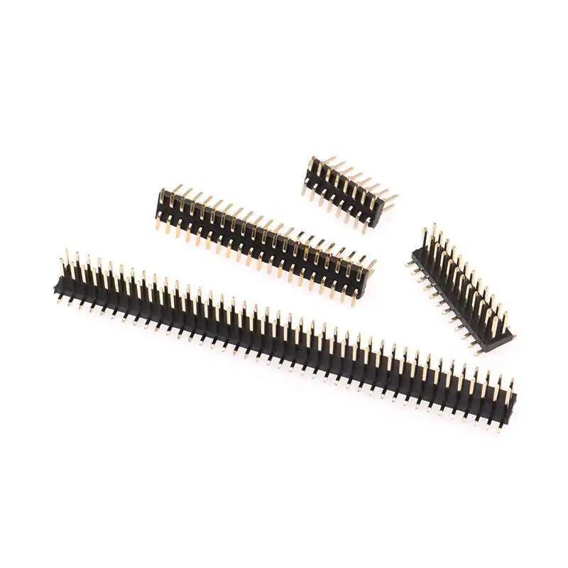2~5~10~20 Stück Doppelreihiger Vertikaler SMD-Stiftleistenstecker 1,27 mm Rastermaß Basis 2*2P/3/4/20/40/50P Vergoldetes Kupfer – Detail 4