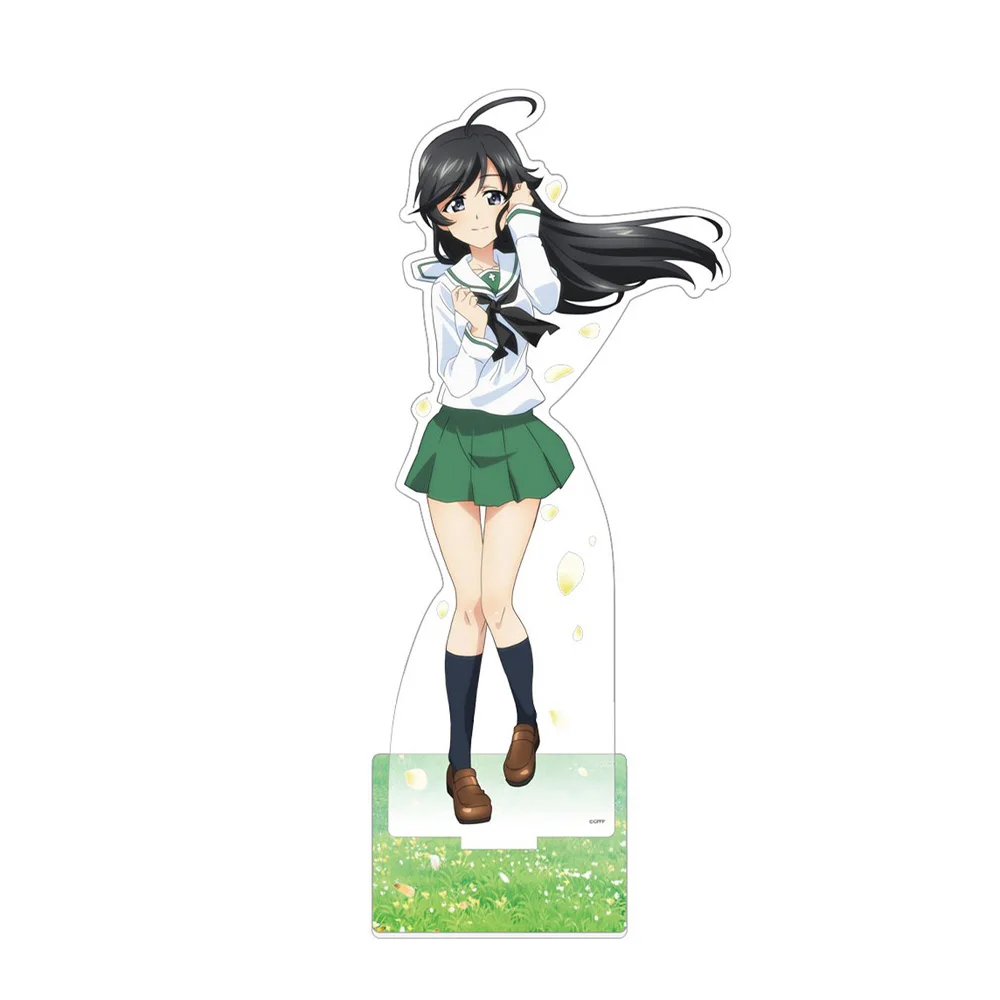 الفتيات وبانزر نيشيزومي ميهو ساوري تاكيبي ايسوزو هانا أكياما يوكاري ريزي ماكو HD الاكريليك حامل سطح المكتب ديكور مكتب زخرفة