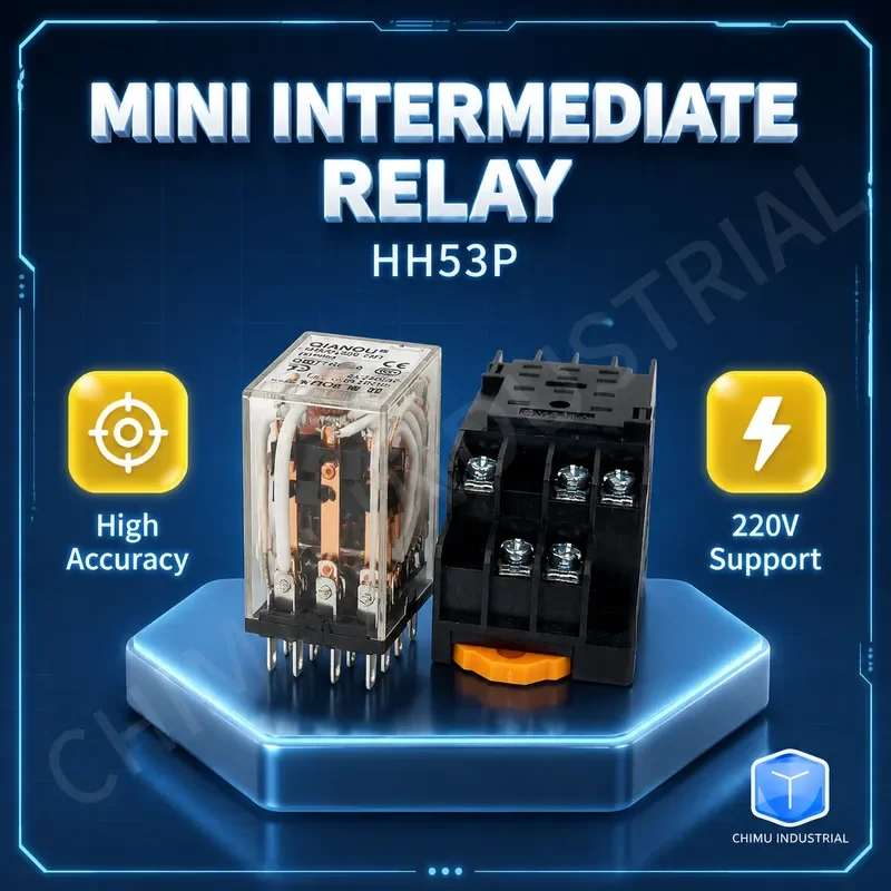 【CHIMU INDUSTRIAL】 for HH53P MY3NJ Miniature Relay 11 Pin Silver Contact 3C Certified DC AC