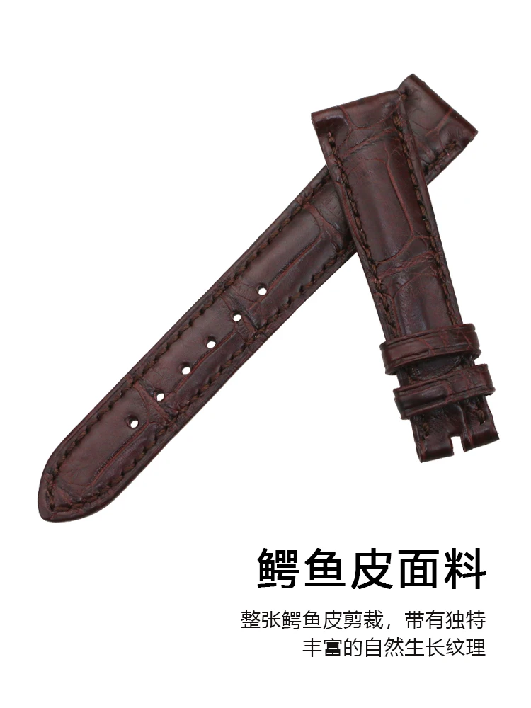 For Philippe complex function Timepiece series7121Genuine Leather Watch band American crocodile leather watch strap women