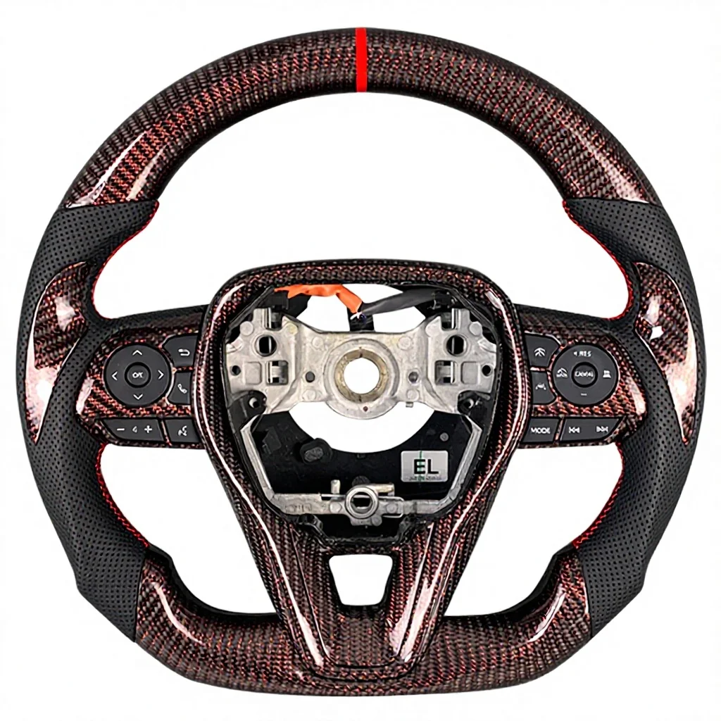 

Car Interior Accessories Carbon Fiber Sports Steering Wheel for Toyota Camry XA50 Rav4 2020 2021 2019 Without airbags