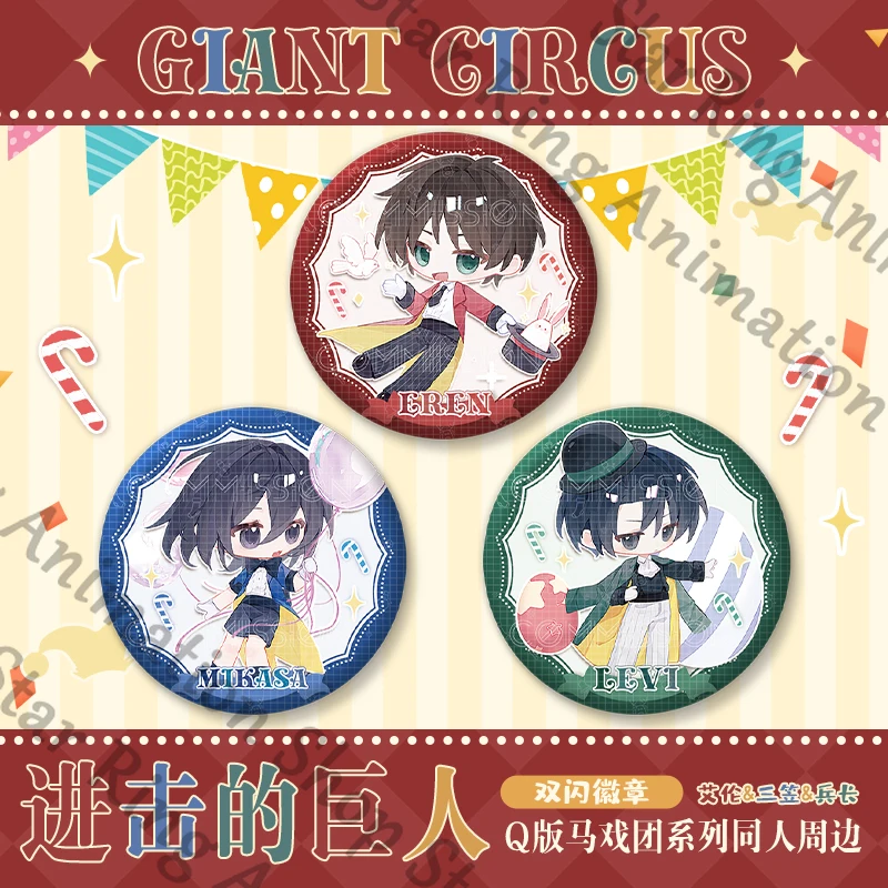 

Attack On Titan Eren Jaeger Levi Ackerman Anime Badge Emblem Photo Paper Card Colored paper Pendant Cospaly Cartoon Gift