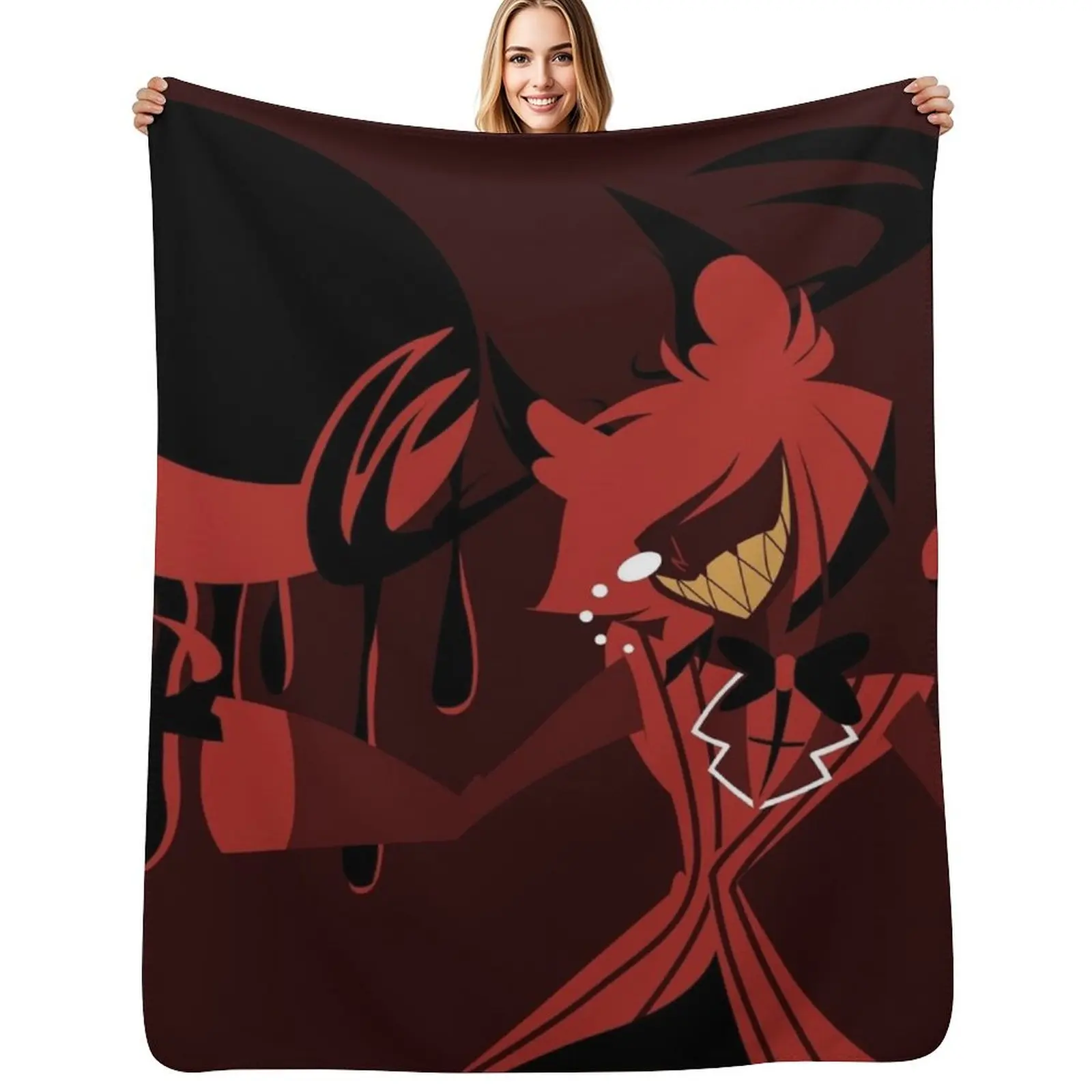 

Alastor's Moon Throw Blanket Camping Shaggy Stuffeds anime Blankets