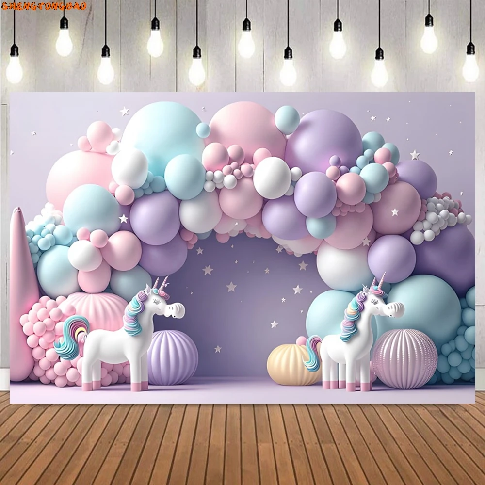 Toile de fond de photographie de bébé nouveau-né 1er anniversaire, ballons, tente, ours, gâteau Smash, décor de fête d'anniversaire pour enfants, accessoires de fond photo