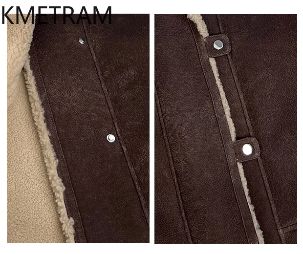 Damska kamizelka z prawdziwej wełny owczej, dwustronna, wysokiej jakości, motocyklowa, bez rękawów, zimowe ubranie 2025 шуба женская