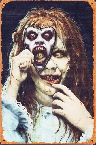 The Exorcist - Linda Blair Artwork - Tin Metal Sign