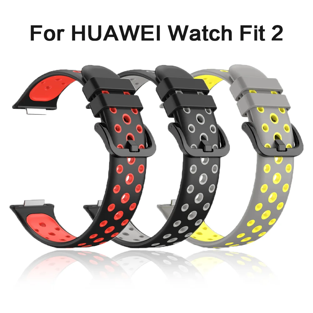 Band For Huawei Watch FIT 2 Strap smartwatch correa Wristband Breathable Sport Silicone bracelet Huawei fit 2 fit2 Accessories