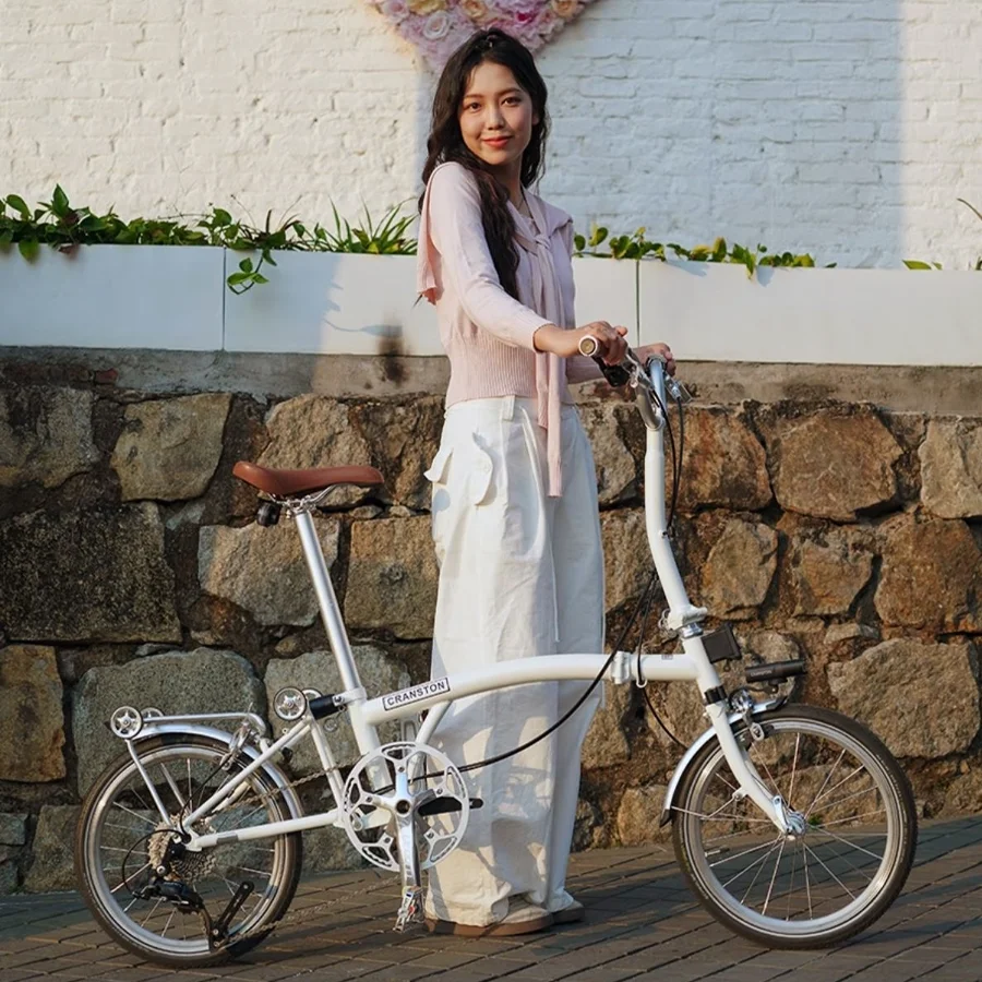 

9 Speed Folding Bicycle Ultra Light Portable 16 Inch Adult Students Change Speed Mini Bicycle Aluminum Alloy M Handbar Road Bike