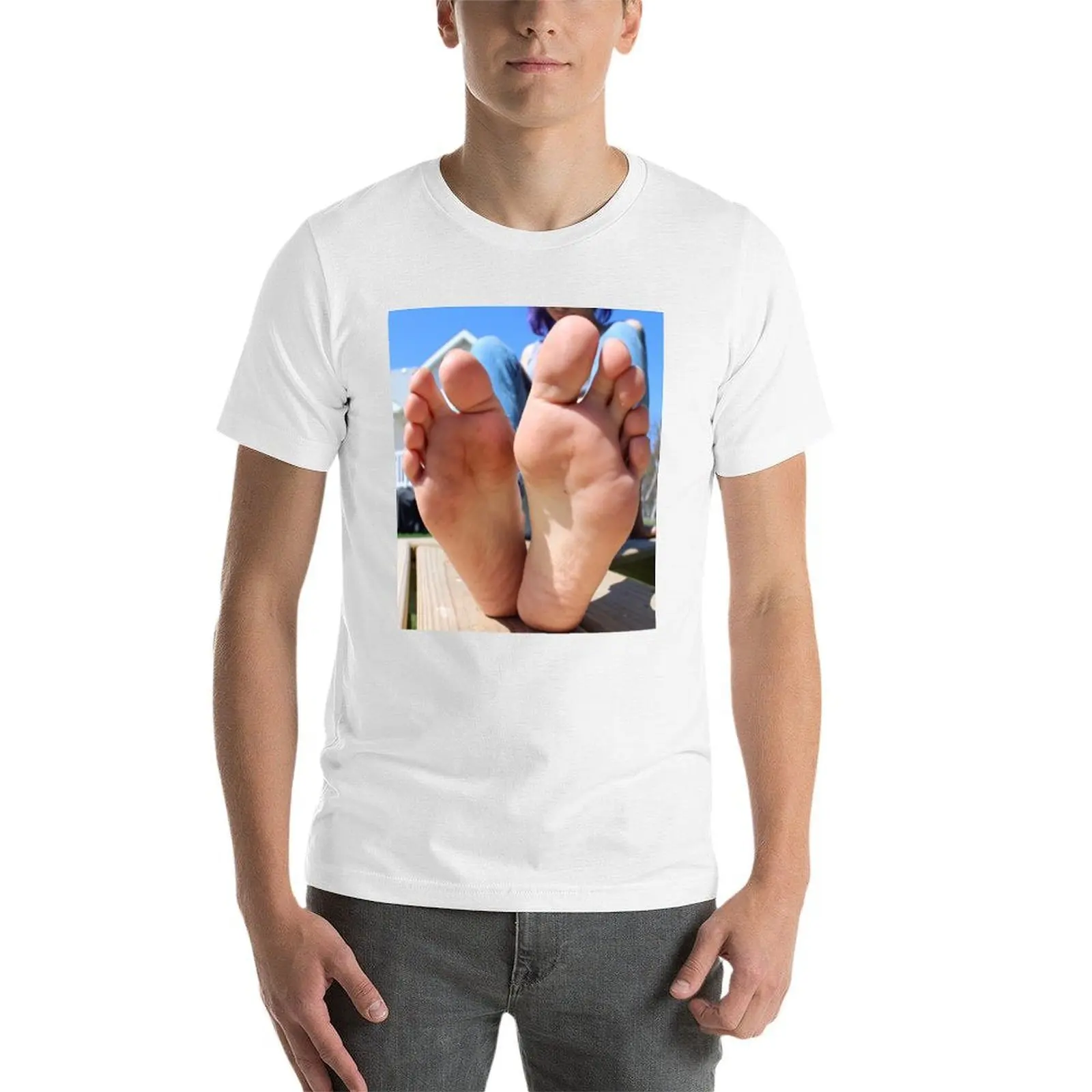 足フェチソール Tシャツ面白い tシャツコットンマン tシャツ Tシャツ
