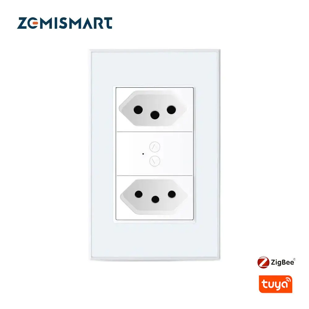 Zemismart Tuya Zigbee Smart Brazil Socket 10A 20A Port Alexa Google Home Voice Control Timer Control