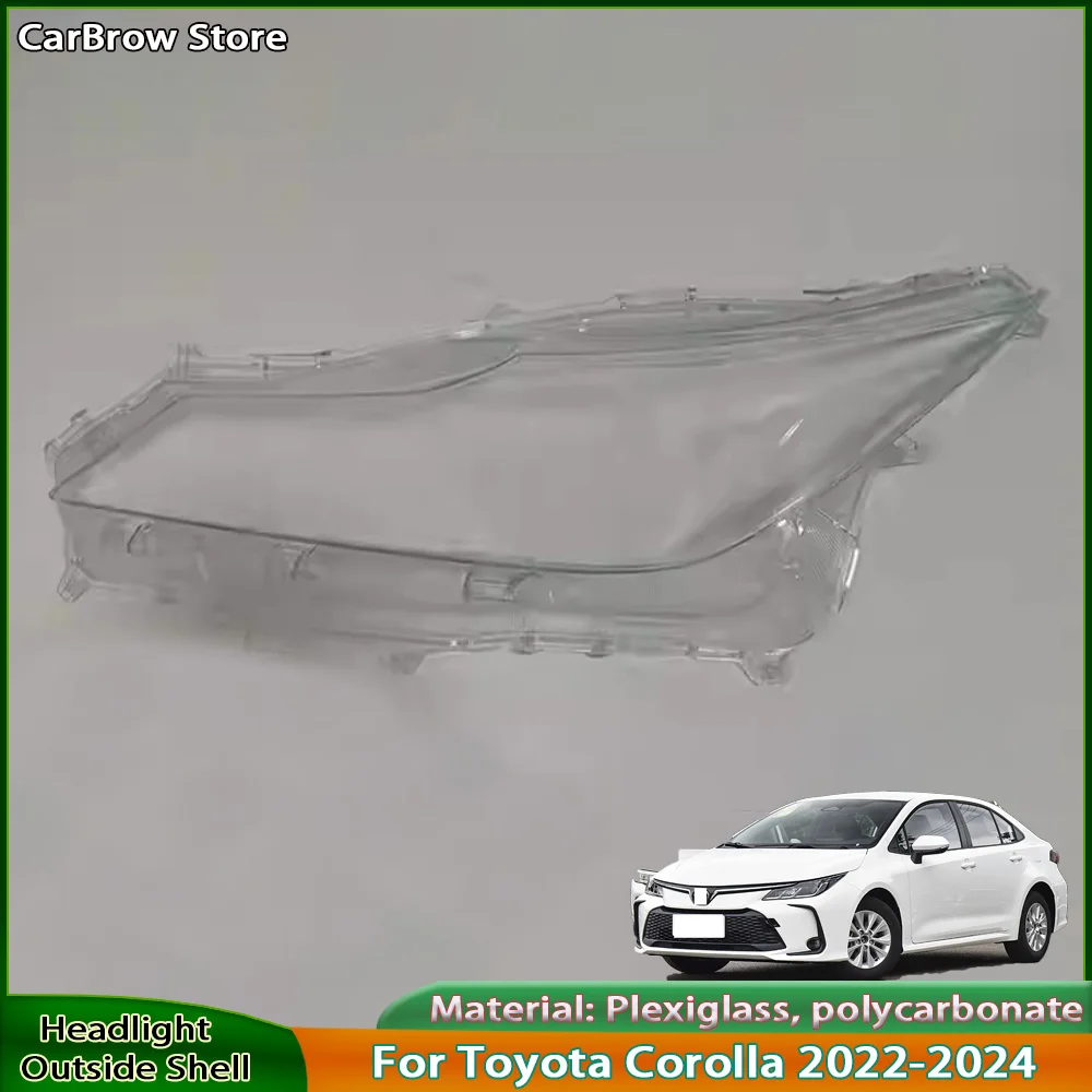 

Крышка передней фары для Toyota Corolla 2022 2023 2024, прозрачный корпус фары, замена оригинального абажура из плексигласа