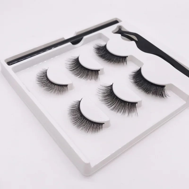 Eyelashes 3D  Fluffy Soft Wispy Natural Cross Eyelash Extension Reusable Lashes Mink False Eyelashes Makeup