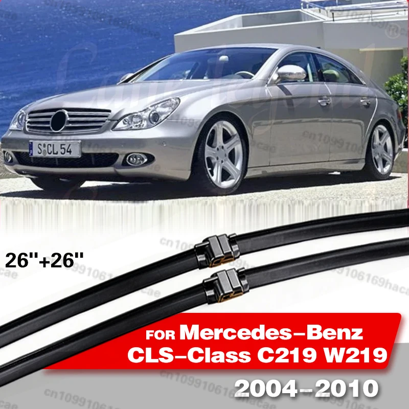 

Windshield Front Window Car Wiper Front Wiper Blades 26"+26"Windscreen For Mercedes-Benz CLS-Class C219 W219 2004-2010 Side Pin