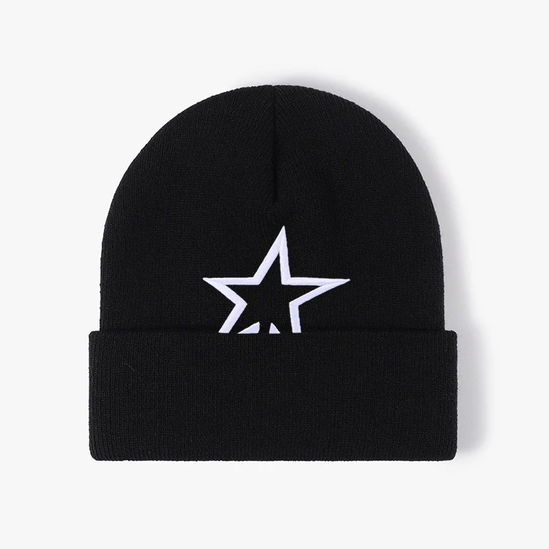 5 Star Warm Skating Roll Tama Jun Popular American Anime Cartoon Embroidered Knitted Autumn Winter Warm Hat Wool Hat Gengar Tam