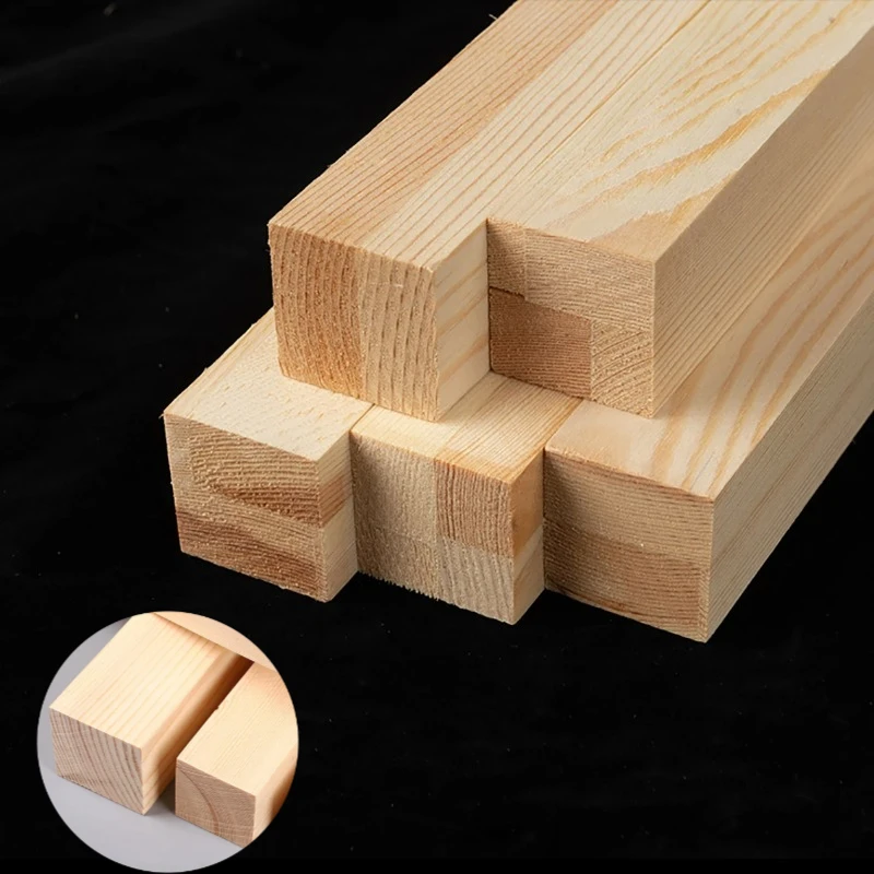 5x5/8/10/12/15/20/25mm Square Pine Wood Strip Solid Pine Rods DIY Model Material Crafts Decoration Making Parts Length 330mm